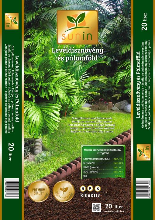 Levéldísznövény és pálmaföld